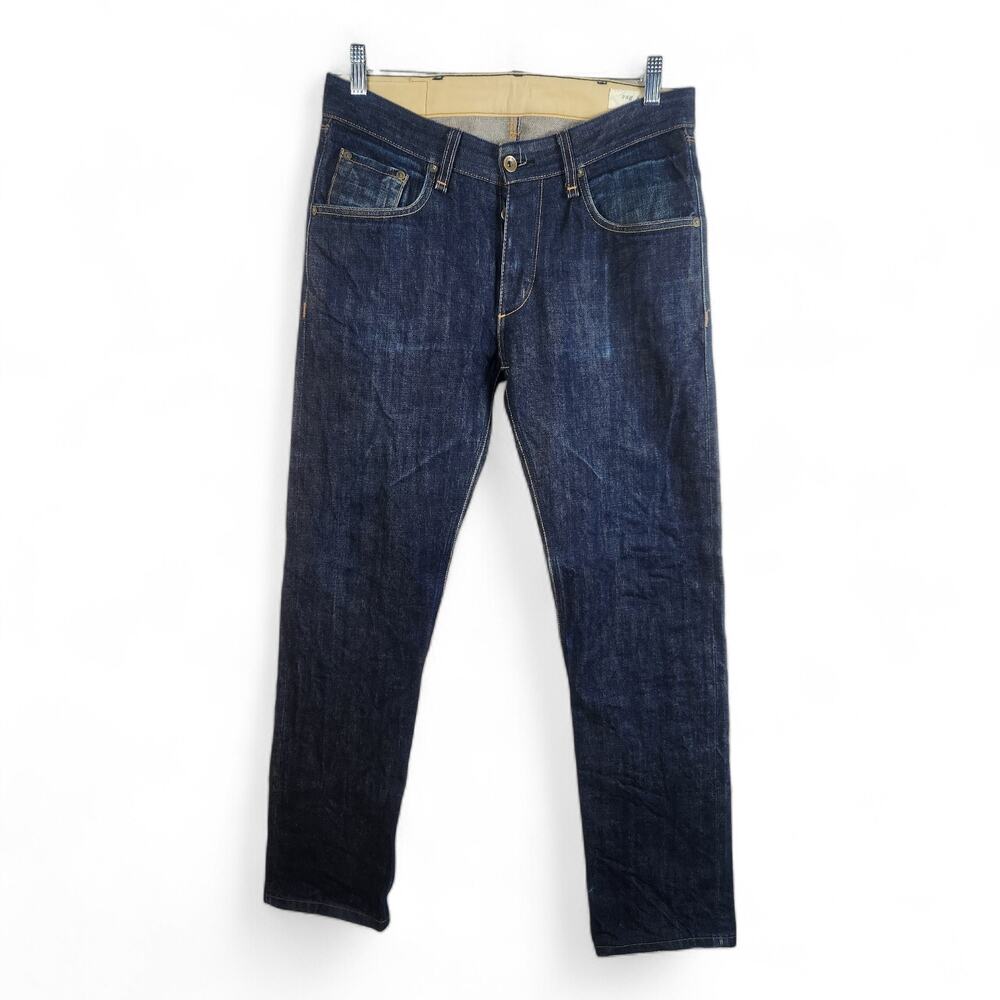 Rag & Bone Men's Indigo Selvedge Jeans 31 x 30 Premium Heritage Denim Slim Dark